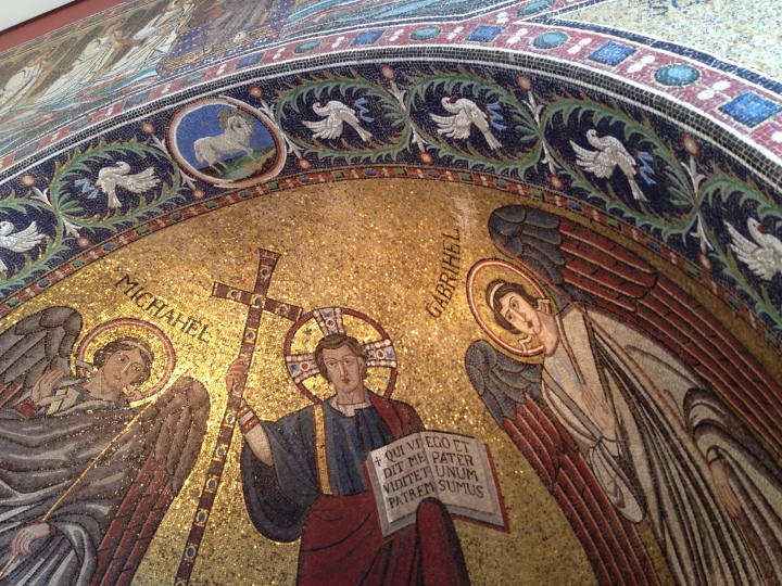 Mosaic apse from Ravenna, Italy, year 545. 