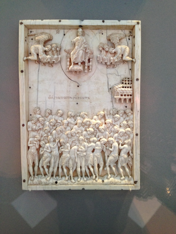 Ivory panel, looks like The Last Judgment.